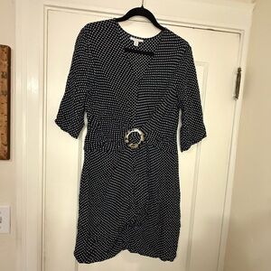 TopShop Dress Polka Dot Tortoise Shell Detail size 8